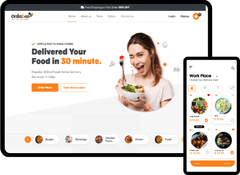 Online food ordering system for restaurants