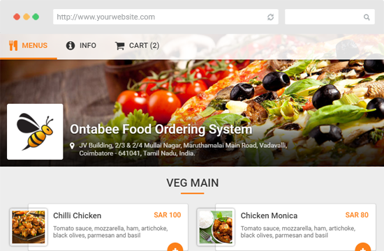 Online food ordering system for restaurants