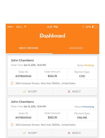 Order Receiving App