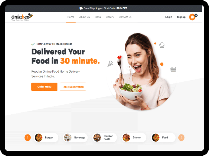 Online ordering system for restaurants